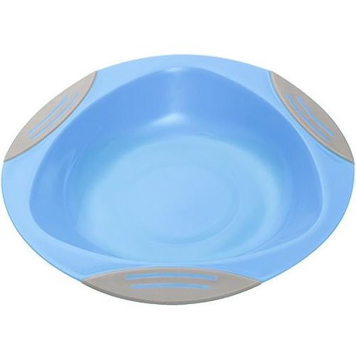 BABY-ONO Baby Ono dětský plastový talíř 16 cm s přísavkou modrý