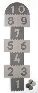 Baby Dan hrací podložka Puzzle Skákací panák 11 ks 215x63 cm