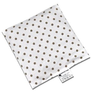 Babyrenka nahřívací polštářek 15x15 cm z třešňových pecek Puntík white grey