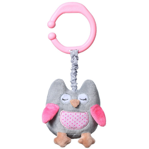 BABY-ONO Baby Ono hračka s vibrací Sova růžová