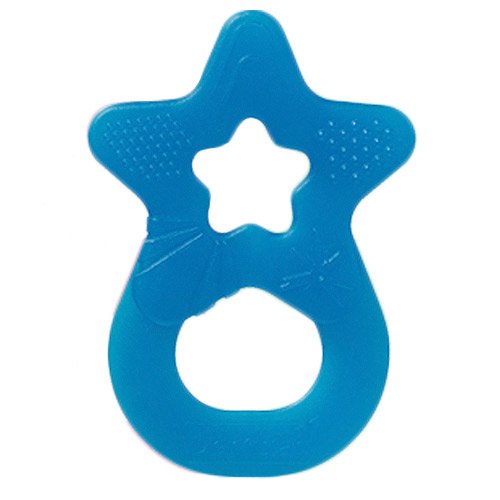 BABY-NOVA Denti Star kousátko silikonové hvězda tyrkysová