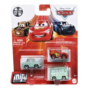 Mattel Cars 3 Mini auta 3ks Blesk & Rusty Rusteze & Dusty Rusteze, HFC65