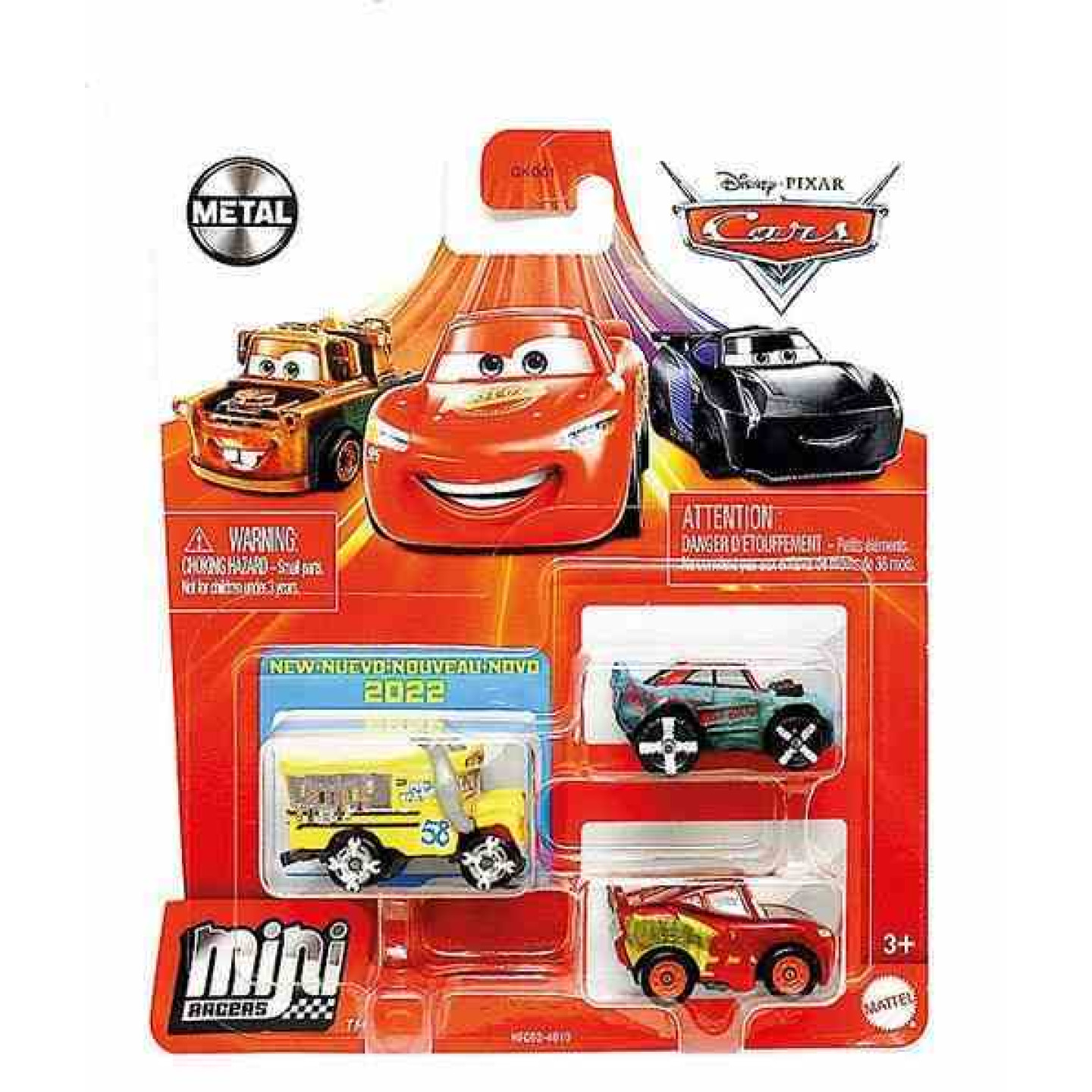 Mattel Cars 3 Mini auta 3ks Miss Fritter & Blesk & Fishtail, HFC62