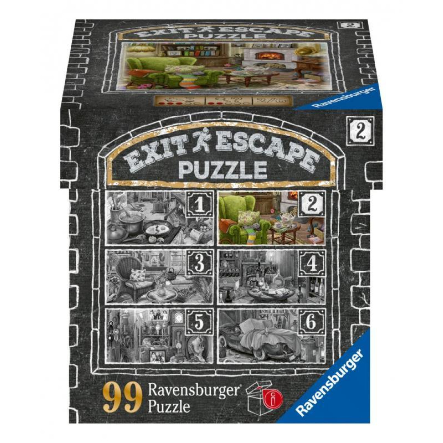Ravensburger 16878 Exit Puzzle: Obývací pokoj 99 dílků