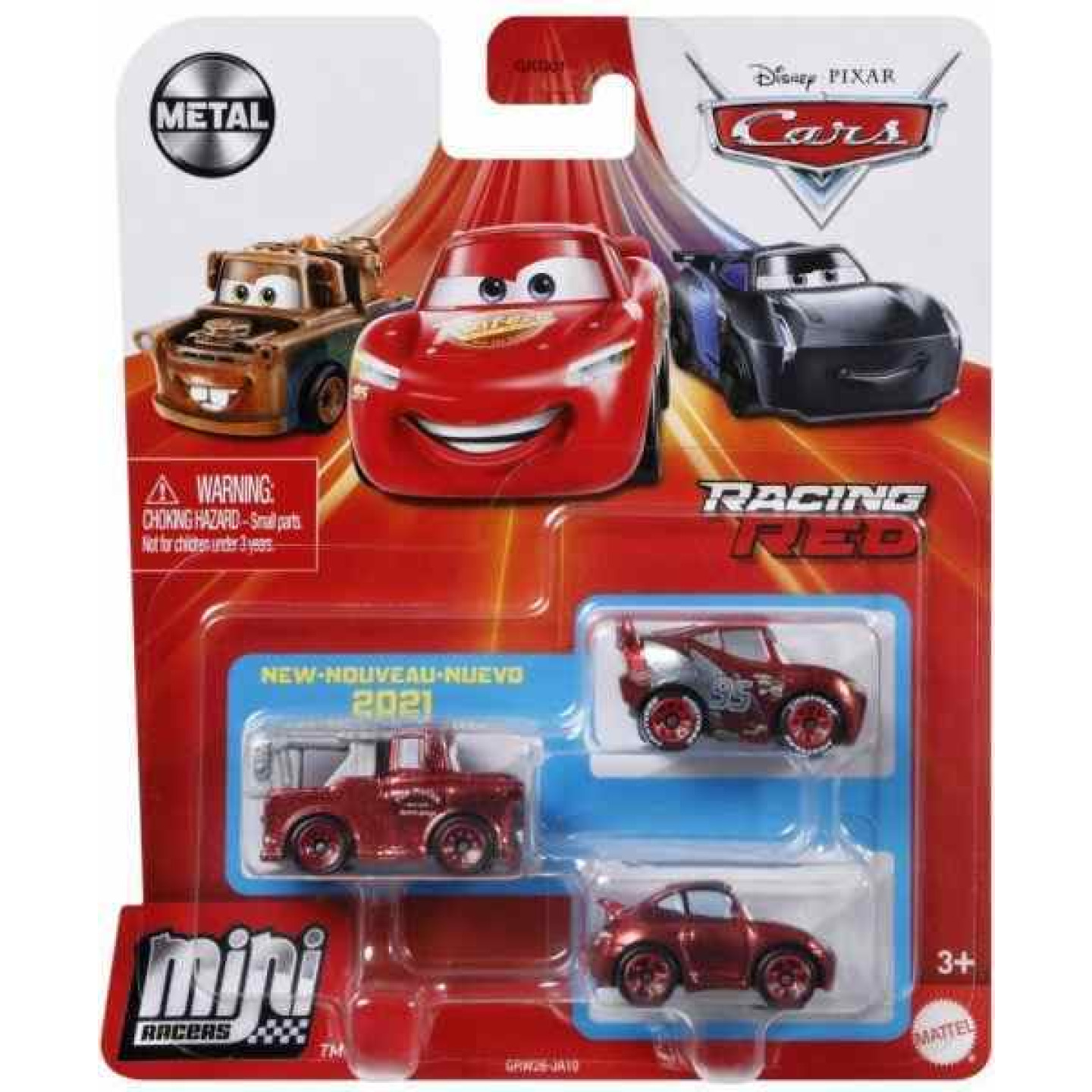 Mattel Cars 3 Mini auta 3ks Red Burák & Red Sally & Red Blesk, GRW26