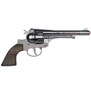 Gonher Revolver kovbojský stříbrný, kovový 12 ran