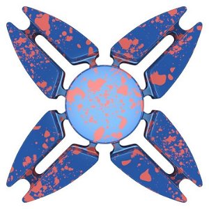 Fidget Spinner kov ALU STAR4 modrý