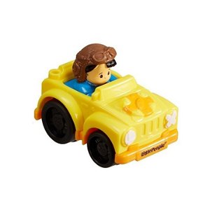 Fisher Price Little People mini autíčko Koby ve žlutém autě, Mattel BHV04