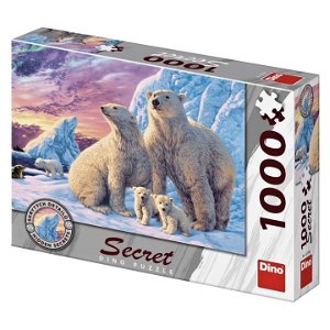 Dino Puzzle Lední medvědi Secret collection - 16 skrytých detailů 1000 dílků