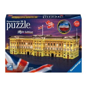 Ravensburger 12529 Puzzle 3D Buckinghamský palác Noční Edice, 216 dílků