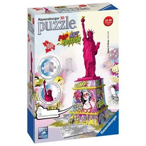 Ravensburger 12597 Puzzle 3D Socha svobody Pop Art 108 dílků
