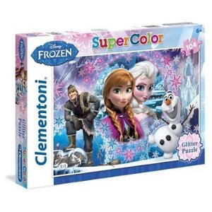 Clementoni 27248 Puzzle Super Color Glitter Ledové Království 104 dílků