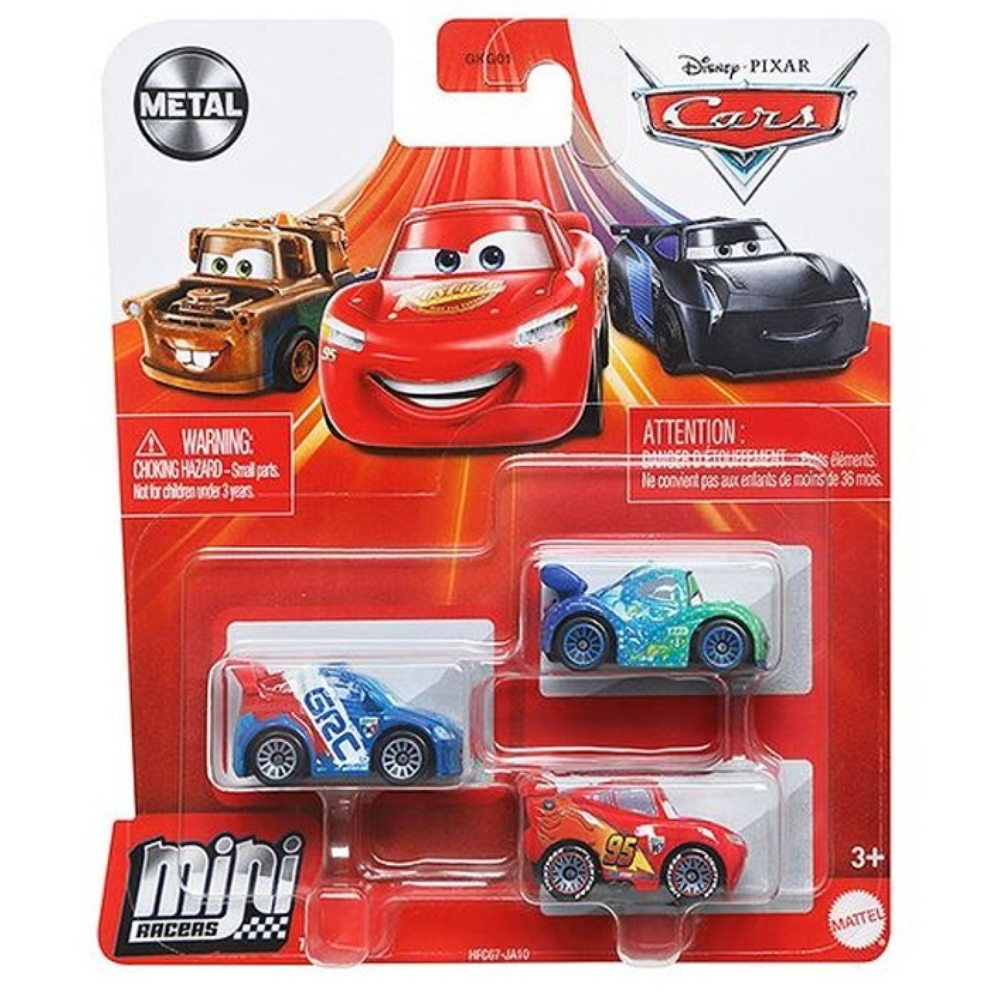 Mattel Cars 3 Mini auta 3ks Blesk & Raul Caroule & Carla Veloso, HFC67
