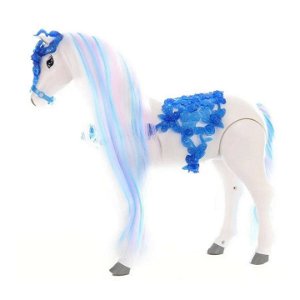 Kůň chodící se zvuky modrý