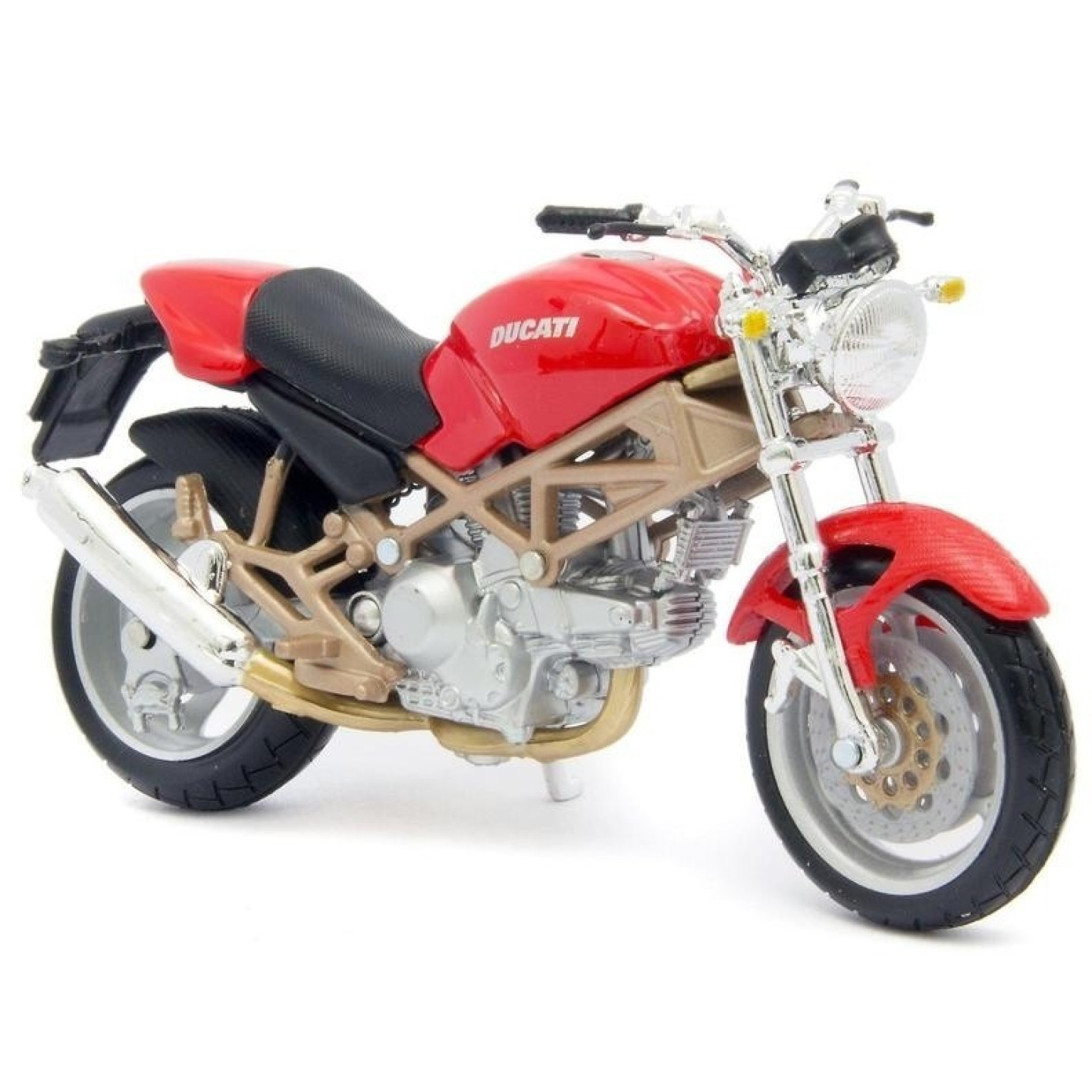 Burago Kovový model motorky Ducati Monster 900 1:18 zlatočervená