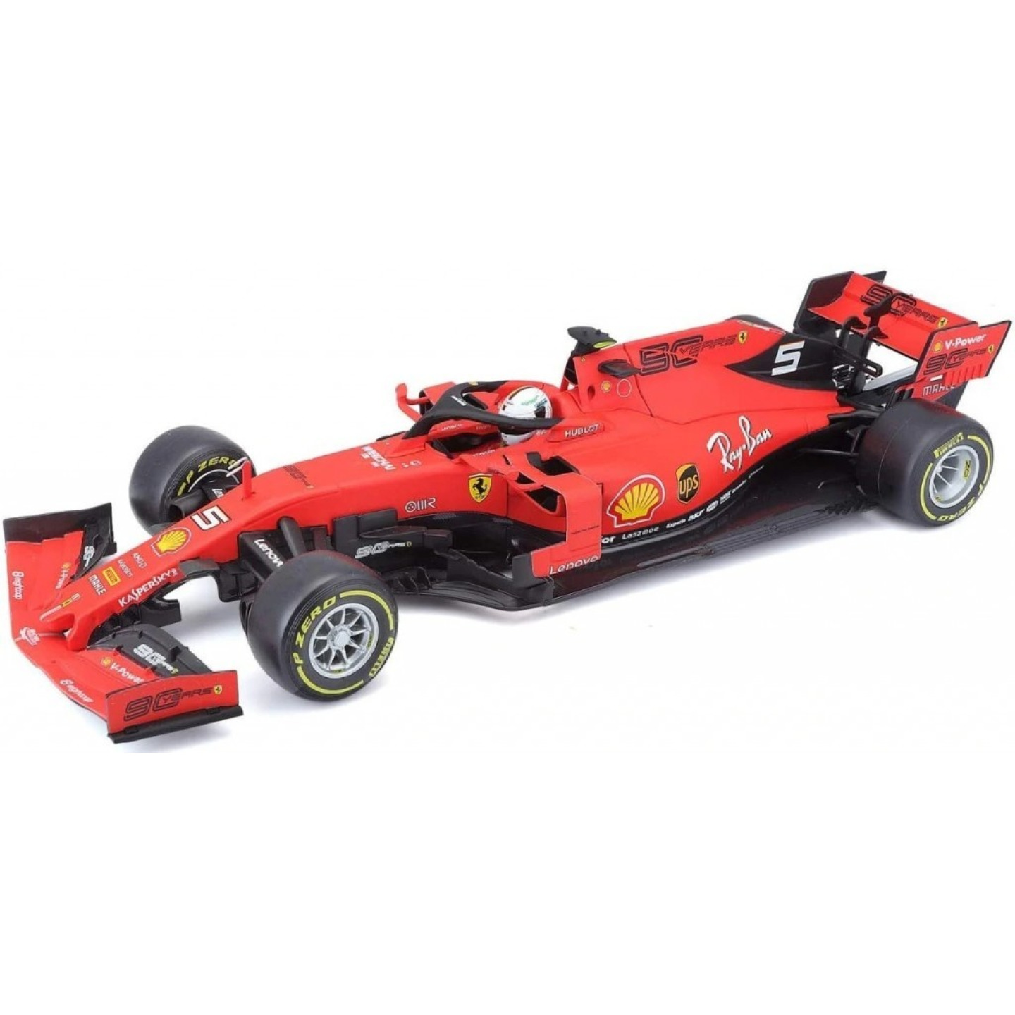 Burago Kovový model auta Ferrari F1 2019 1:18, červená