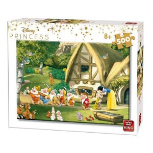KING 55916 Puzzle Disney Princess Sněhurka a 7 trpaslíků, 500 dílků