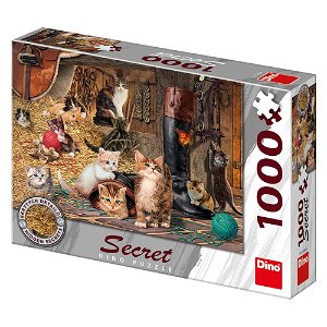 Dino KOČIČKY 1000 secret collection Puzzle NOVÉ