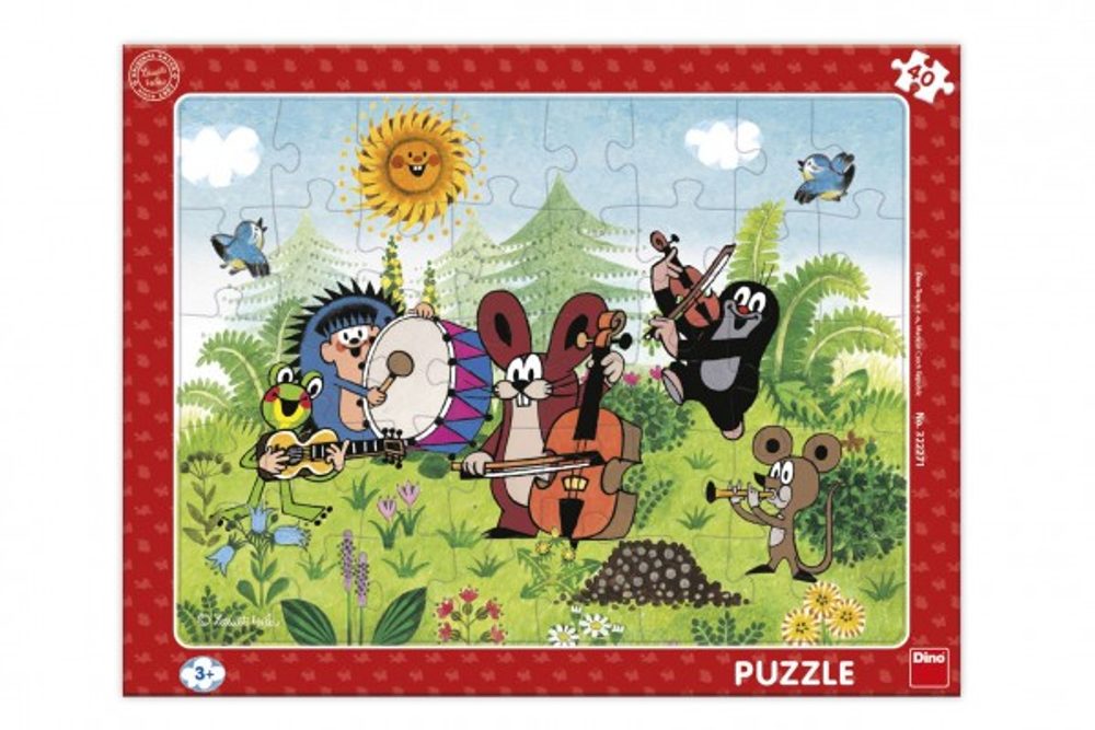 Dino Puzzle deskové Krtek a kapela 29x37cm 40 dílků ve fólii