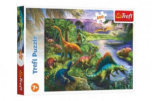 Trefl Puzzle Dinosauři 200 dílků 48x34cm v krabici 33x23x4cm