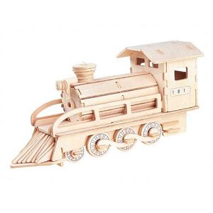 Woodcraft construction kit Woodcraft Dřevěné 3D puzzle lokomotiva