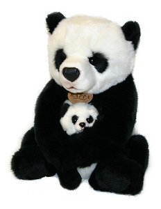 RAPPA Plyšová panda s mládětem 27 cm ECO-FRIENDLY