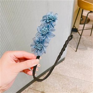 Popron Spona do vlasů květiny - modrá