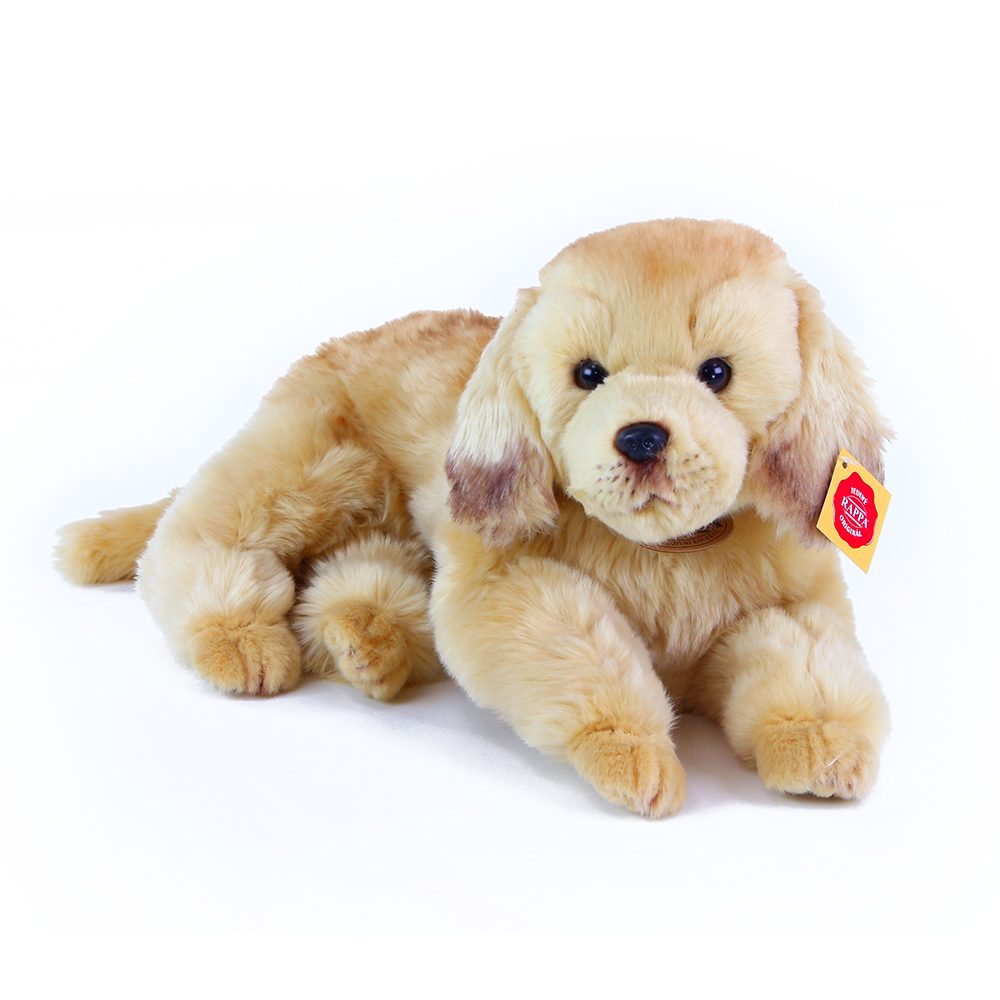 RAPPA Plyšový pes zlatý retrívr ležící 32 cm ECO-FRIENDLY