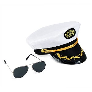 RAPPA Sada kapitán čepice s brýlemi pro dospělé