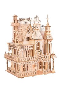 Woodcraft construction kit Woodcraft Dřevěné 3D puzzle Fantasy vila