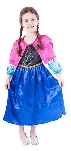 RAPPA Dětský kostým princezna zimní království - Anna (S)