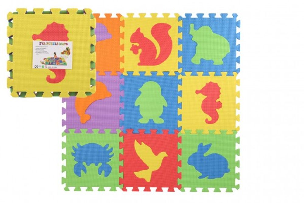 Teddies Pěnové puzzle Dinosauři 29x29x1cm 10ks ve fólii