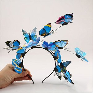 Popron Čelenka s motýlky - modrá