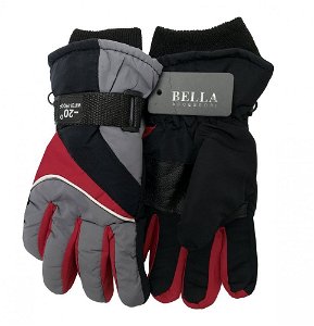 Bella Accessori Dětské zimní rukavice Bella Accessori 9009-6 šedá