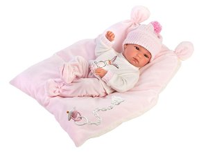 Llorens 63556 NEW BORN HOLČIČKA - realistická panenka miminko s celovinylovým tělem - 35 cm