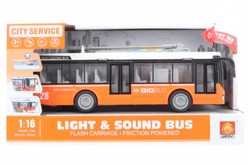 LAMPS Trolejbus oranžový na baterie