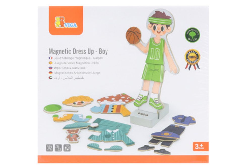 Popron Dřevěné magnetické oblékání - chlapec