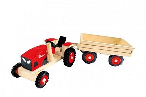 Popron Traktor Zetor s vlekem dřevo 36cm v krabici 42x12,5x13cm