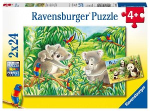 Ravensburger Roztomilé koaly a pandy 2x24 dílků