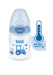 NUK FC Plus láhev s kontrolou teploty 150ml 1ks modrá