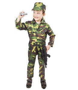 RAPPA Dětský kostým voják Woodland (S)