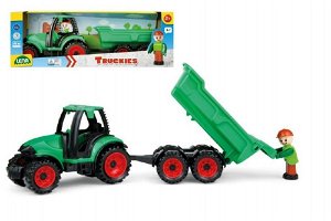 Lena Auto Truckies traktor s vlečkou plast 32cm v krabici 24m+