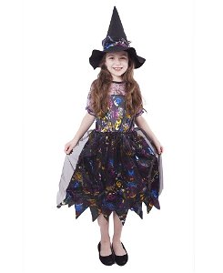 RAPPA Dětský kostým čarodějnice barevná (S)