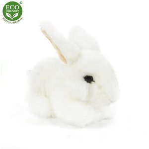 RAPPA Plyšový králík bílý 16 cm ECO-FRIENDLY