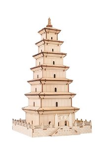 Woodcraft construction kit Woodcraft Dřevěné 3D puzzle Velká pagoda divoké husy
