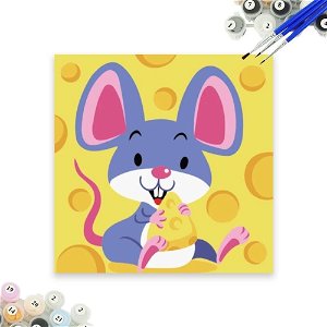 Popron Malování podle čísel pro děti - myška