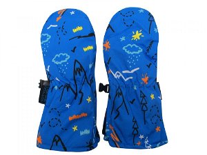 Echt Sport Dětské zimní lyžařské rukavice palčáky Echt C088 modrá - Velikost: XS