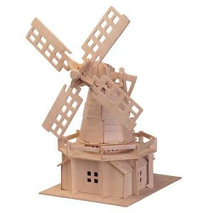 Woodcraft construction kit Woodcraft Dřevěné 3D puzzle větrný mlýn
