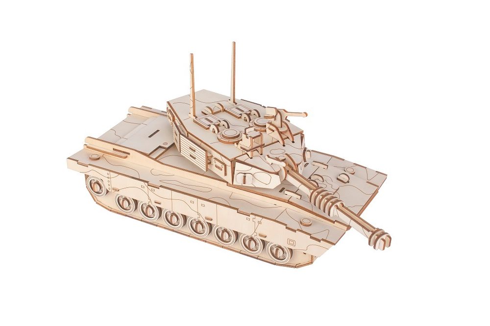 Woodcraft construction kit Woodcraft Dřevěné 3D puzzle Tank M1 Abrams
