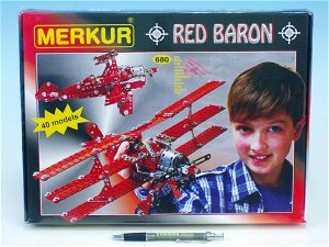 Merkur Toys Stavebnice MERKUR Red Baron 40 modelů 680ks v krabici